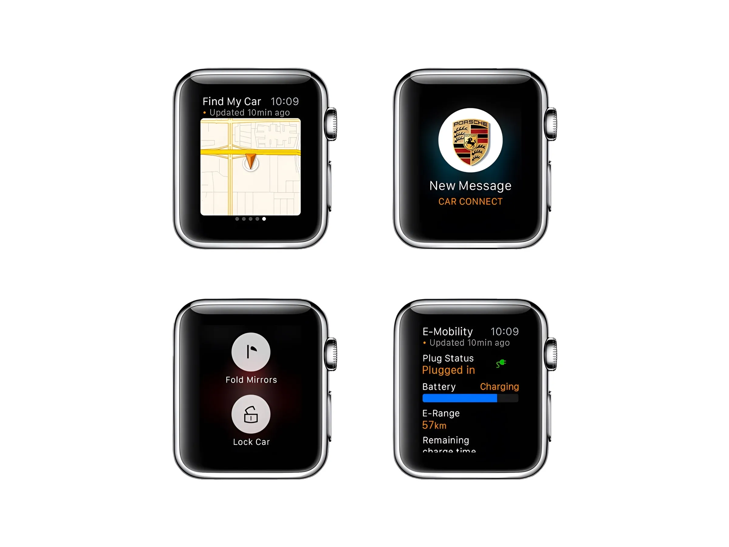 Apple Watch interface screens