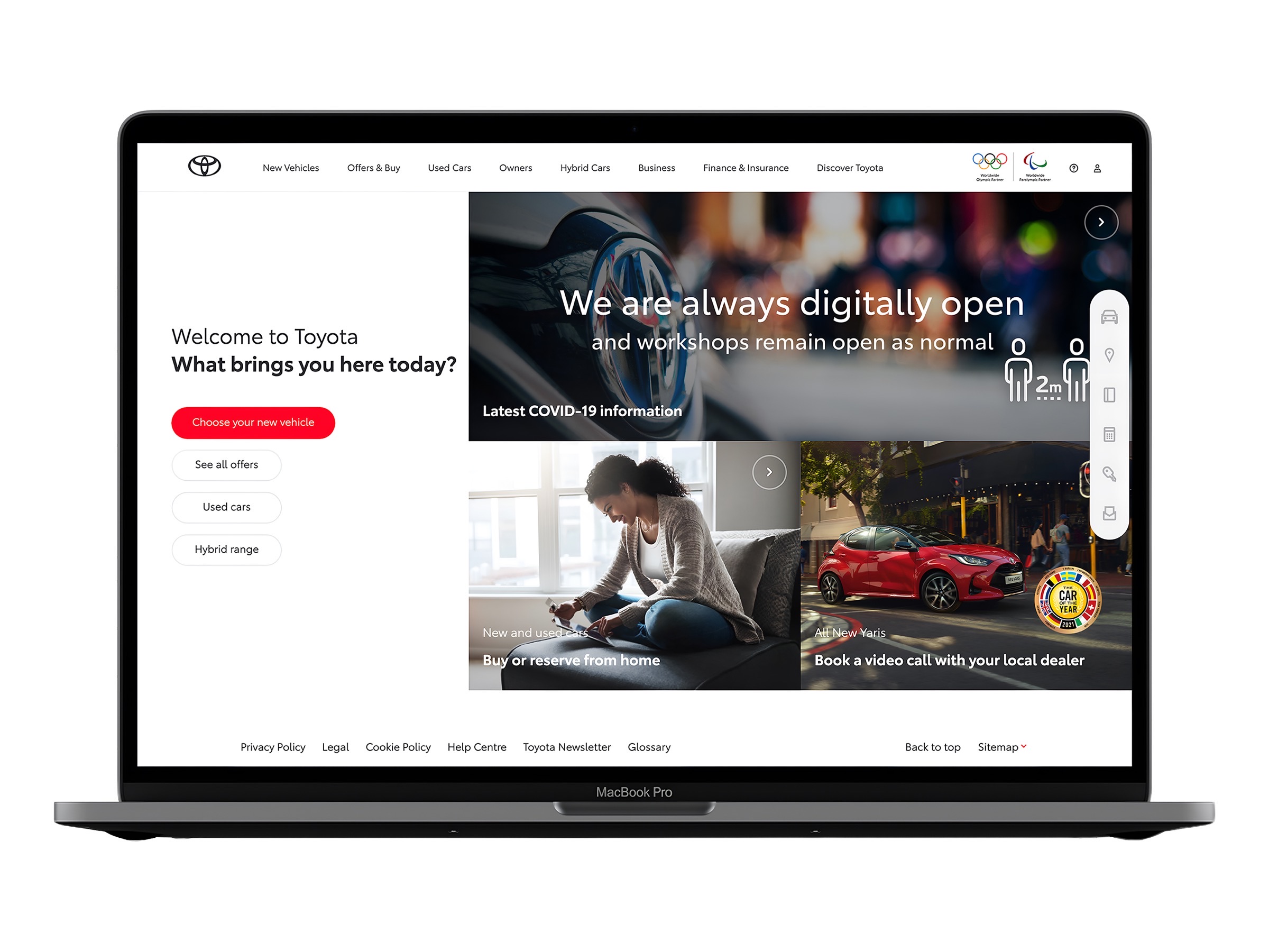 Toyota configurator hero