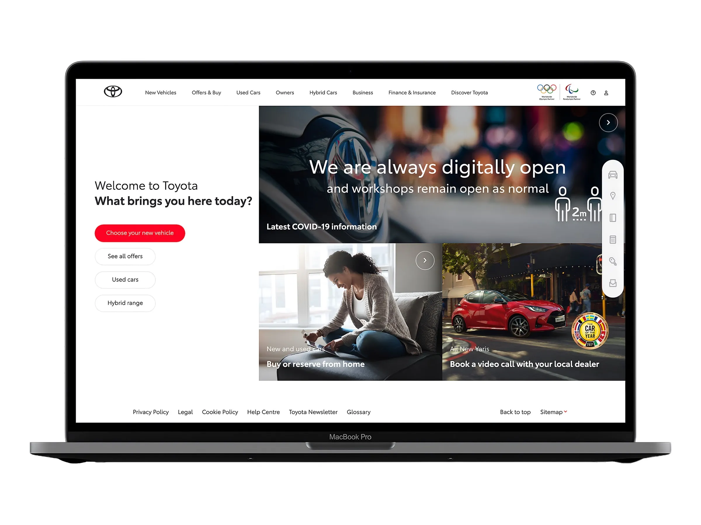 Toyota configurator hero