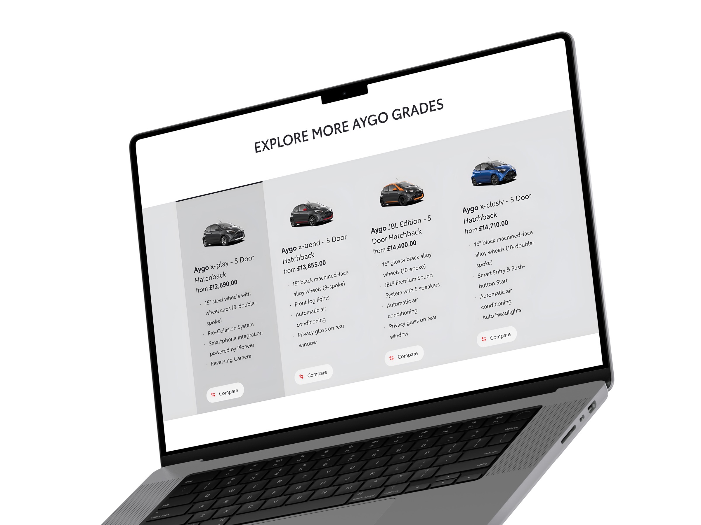 Toyota configurator detail