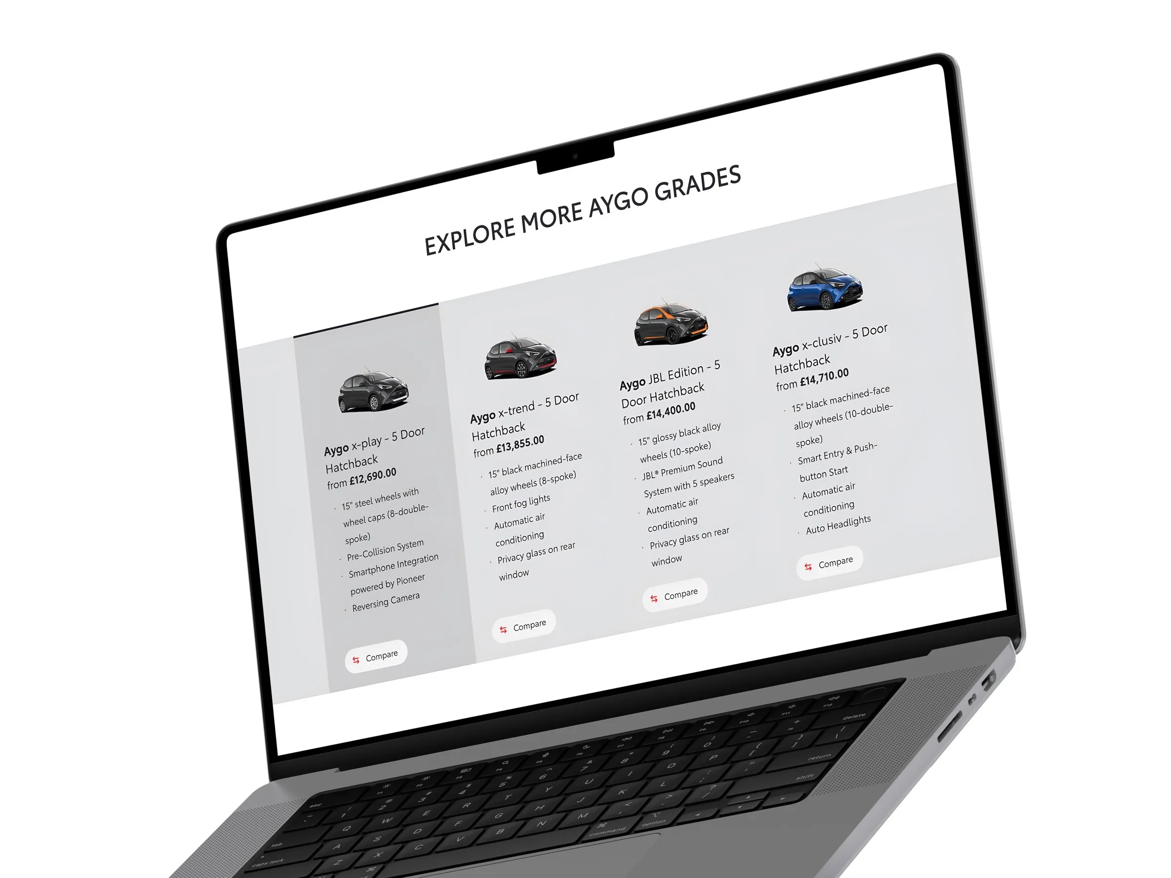 Toyota configurator detail